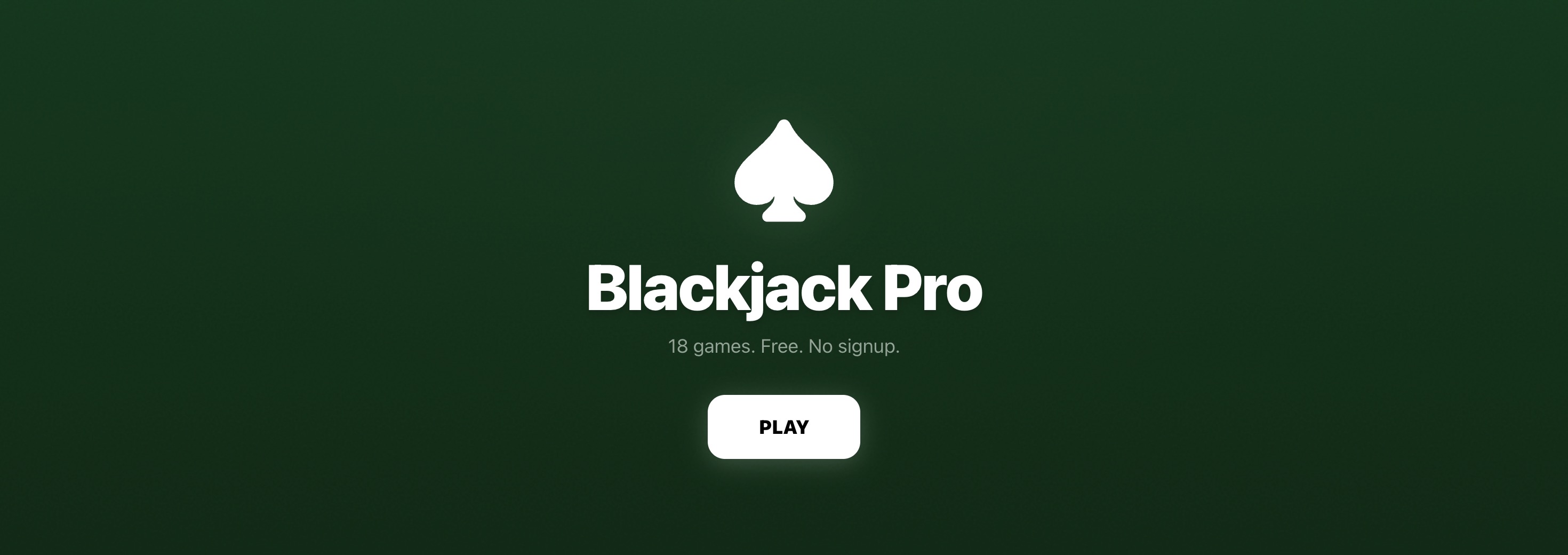 Blackjack Pro — 18 free blackjack game variants