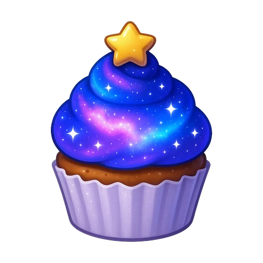 Stardust swirl cupcake tile in 2048 Cupcakes